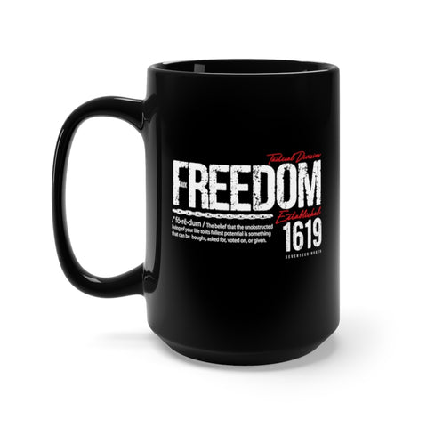 Freedom Black Mug 15oz